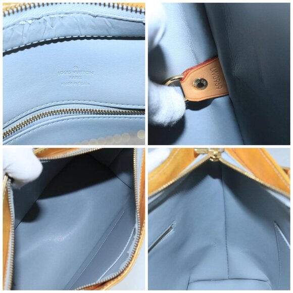 LOUIS VUITTON Monogram Vernis Houston Hand Bag Gris M91053 LV Auth 101664 - Picture 15 of 16